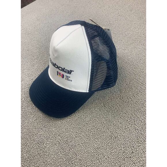 Babolat Trucker Hat Men's One Size Navy 150 Years Logo Mesh Back Beechfield - Picture 5 of 6